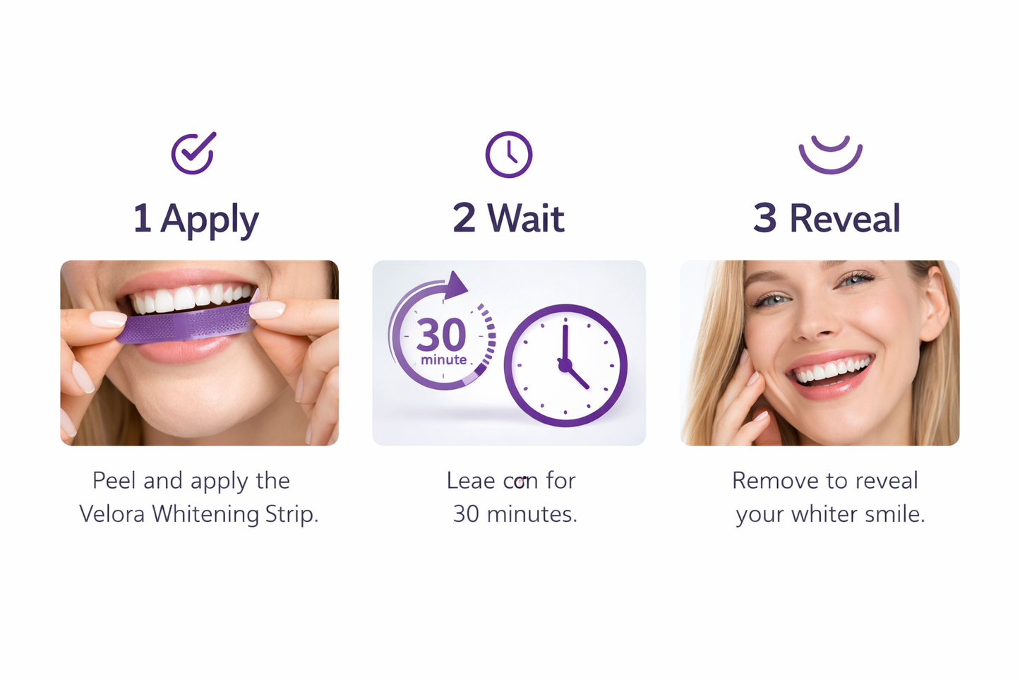 Velora Peroxide-Free Whitening Strips